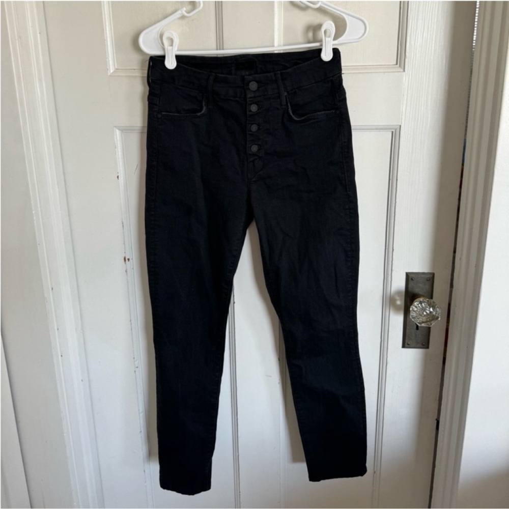 Mother The Pixie Jean in Not Guilty (washed black) size 28